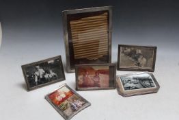 A COLLECTION OF SIX ASSORTED HALLMARKED SILVER PHOTO FRAMES, various dates and makers, Tallest H