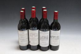 7 BOTTLES OF BORDEAUX RED WINE CONSISTING OF 2 BOTTLES OF CHATEAU LA VICOMTESSE SAINT ESTEPHE