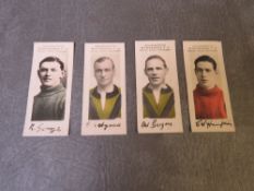 FOUR 1924 WOLVERHAMPTON WANDERERS PLAYERS PAULTON WOLVES & OFFICIALS FOOTBALL TRADE CARDS,