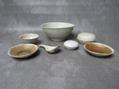 A COLLECTION OF SEVEN TEK SING CARGO PLAIN PORCELAIN, together, all with Nagel Auctions stickers (