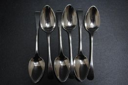 A SET OF HALLMARKED SILVER TEASPOONS BY JOSIAH & GEORGE PIERCY - LONDON 1815, approx weight 105g,