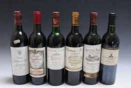 6 ASSORTED BOTTLES OF MARGAUX CONSISTING OF 1 BOTTLE OF CHATEAU RAUZAN GASSIES 1983 - VERY TOP