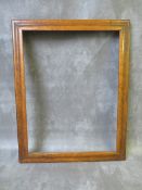 A 19TH CENTURY MAPLE FRAME, frame W 3.5 cm, rebate 42 x 32 cm