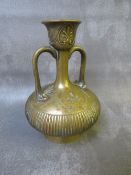 A 19TH CENTURY GRAND TOUR BRONZE VASE SHAPED BURNER, H 18 cm