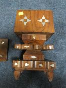 A POLYNESIAN DECORATIVE HARDWOOD WOODEN BOX, h 35 CM