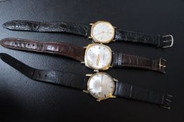 THREE DAY / DATE WATCHES, comprising Bulova, Certina and Le Chemmant, average 3 cm