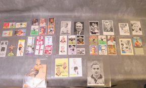 BILLY WRIGHT CIGARETTE AND TRADE CARDS 1947-1995, 12 pages, 43 large size cards, to include