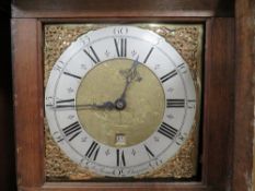 THOMAS RANGER OF CHEAPSTED - A COUNTRYMADE OAK LONGCASE CLOCK WITH 30 HOUR BIRDCAGE MOVEMENT, the
