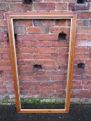 A 19TH CENTURY MAPLE FRAME, frame W 4.5 cm, rebate 124 x 67 cm