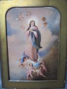 C.A.B. (XIX-XXI). Study of a religious figure surrounded by putti, signed with monogram lower