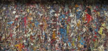 JOHN BERRY. British school, impressionist study 'Red Sea Crossing', unsigned, label and