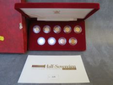 DEFINITVE GOLD HALF SOVEREIGN COLLECTION, Queen Victoria - QEII, consists of the following dates,