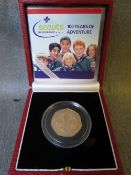 QEII 2007 GOLD PROOF 100 YEARS OF THE BOY SCOUTS 50 PENCE, in case of issue with COA