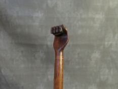 A PITCAIRN ISLAND WALKING STICK, L 95 cm