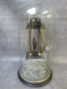 A 19TH CENTURY EUROPEAN TOUR STYLE COLONADE, with figure on a modern papier mache base in the form