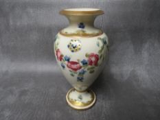A WILLIAM MOORCROFT FOR MACINTYRE & Co FLORIANWARE BALUSTER VASE, with stylised flowers and