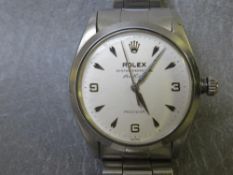 ROLEX - A STAINLESS STEEL 1960s OYSTER PERPETUAL AIR KING WRISTWATCH, Ref. 5500, No. 13E817, white