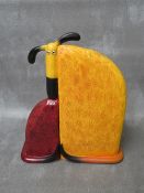 GOVINDER NAZRAN (1964-2008). 'CAT LOVER', limited edition sculpture, signed , with certificate,