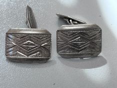 Paar alte Manchettenknöpfe, Silber-835-, 9,4 gr.