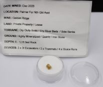 Gold-Nugget, Queensland Australien, ca. 0,7gr.