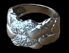 Silberring-925-, undeutlich gemarkt, RG 54, 6,3 gr.
