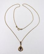 835er Anhänger an Doublékette, Kette L-48cm Anh. 2,3cm