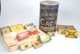 Sammlung v. 14 Blechdosen z.Thema Cigaretten, 1.H. 20.Jh.