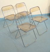 4 Plia Klappstühle Entwurf Giancarlo Piretti für A. Castelli 1967