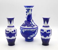 3 Peking Glas Vasen
