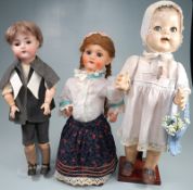 3 Sammlerpuppen ca 1910-20 .