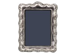 A silver mounted photograph frame.