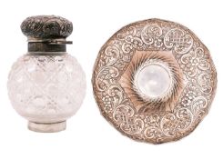 An Edwardian silver and cut glass inkstand by Army & Navy Cooperative Society Ltd.