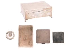 A mixed selection of silver.