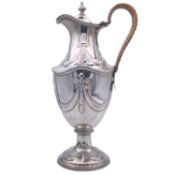 A good Victorian silver pedestal wine ewer by Henry Stratford.