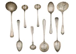 A selection of silver spoons.