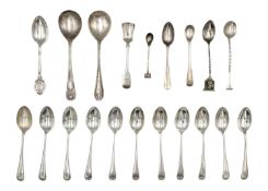 An Edwardian silver set of twelve teaspoons by Joseph Rodgers & Sons.