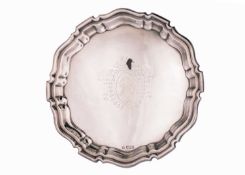 An Edwardian silver salver by Mappin & Webb.