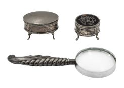 An Edward VII silver and tortoiseshell ring box by Levi & Salaman.