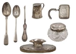 A selection of silver items.