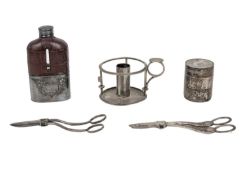 A selection of silver plated wares.