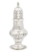 A George III silver small caster by Thomas Shepherd.