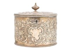 A good George III silver tea caddy by William Plummer.