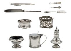 A selection of silver items.