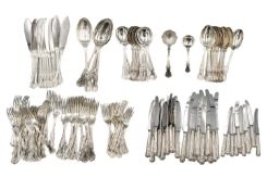 An EPNS King's Pattern suite of table cutlery.