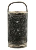 A rare William IV silver kitchen nutmeg grater by Charles Reily and George Storer.