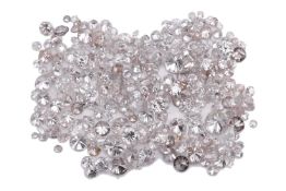 7.00ct melee parcel of loose round brilliant cut and single cut diamonds. Scanned with ultraviolet l