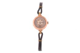 A Rotary 9k Rose Gold Ladies Mechanical Wristwatch Serial: 38293 Year: 1930's Case Material: 9k Rose