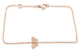 A Theo Fennell 18ct yellow gold butterfly bracelet, set to the centre with a butterfly and featuring