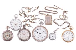 A gold-filled open-face Incabloc pocket watch, by Bucherer. Watch face approx. 44mm. Total weight 83