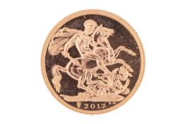 A 2017 'The Bicentenary' sovereign, with the one-off mint mark, uncirculated in the original present